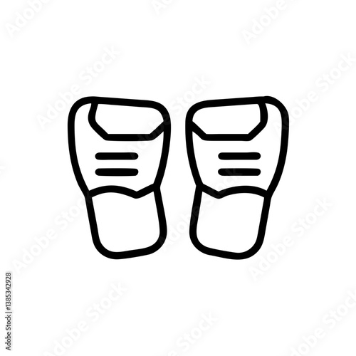 ice-hockey-pads flat vector
