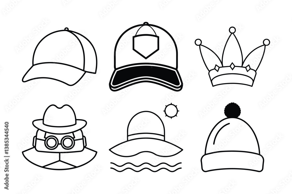 set of hats for cap your design set of hats for cap your design