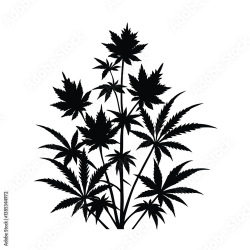 silhouette of palm tree