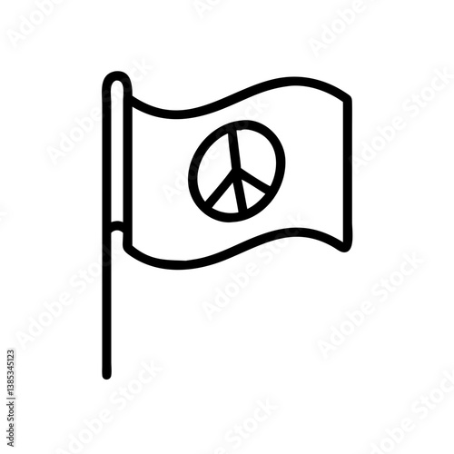 peace-flag flat vector