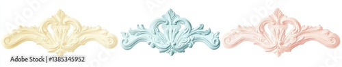 Decorative Pastel Ornate Wall Accents