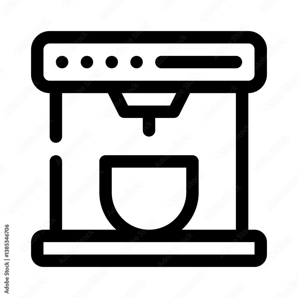 espresso machine line icon