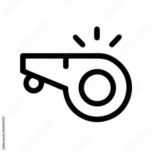 whistle flat vector