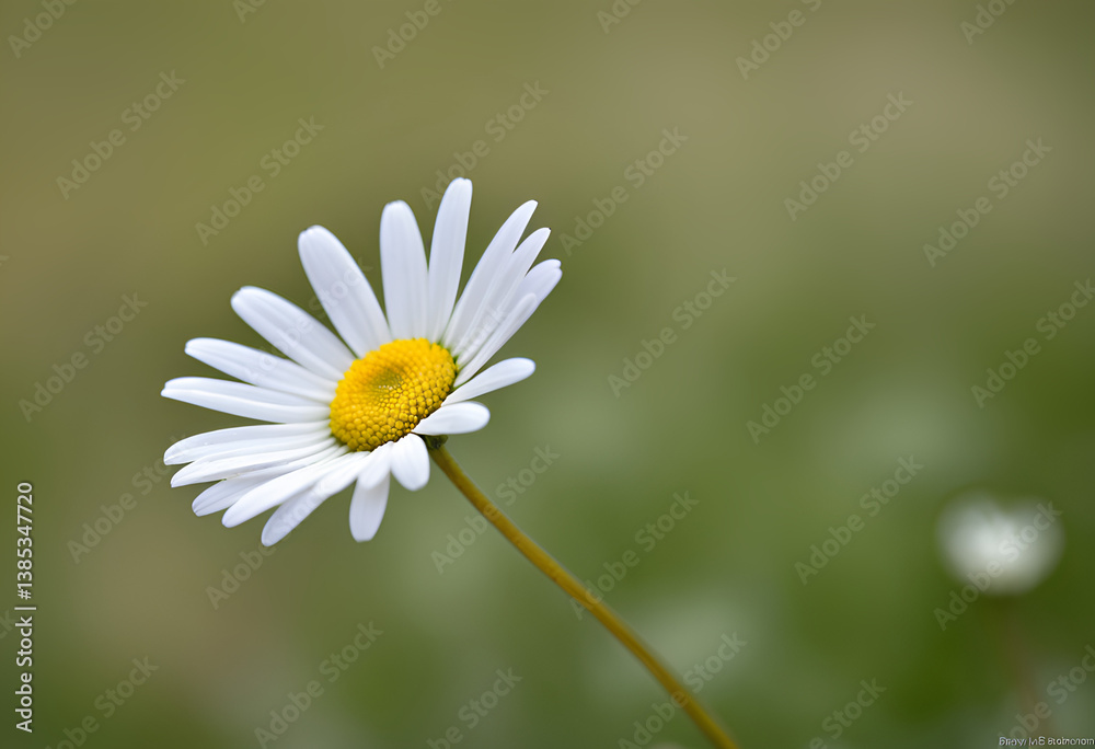 Obraz premium daisy flower on green background