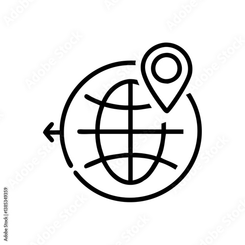global-mobility flat vector