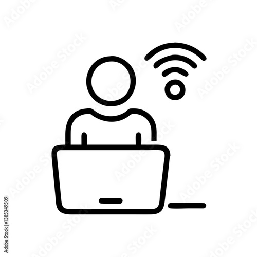 remote-work flat vector