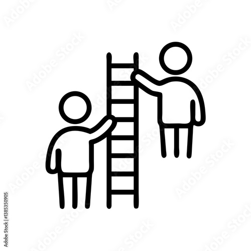 ladder-mentorship flat vector