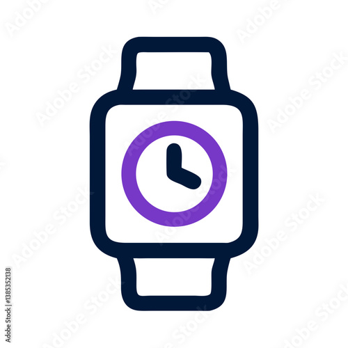 Smartwatch icon with purple dial
