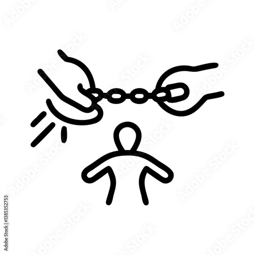 slavery flat vector