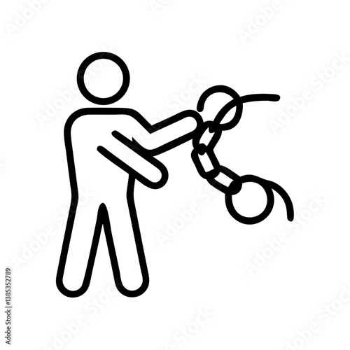 slaving flat vector