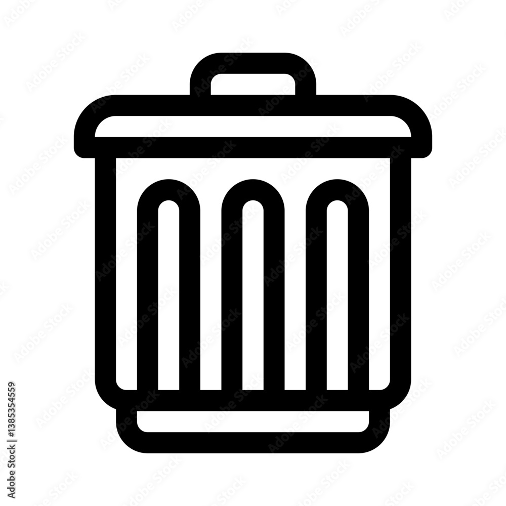 trash can line icon trash can line icon