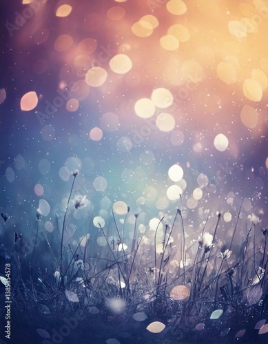 Soft Dreamy Background – Floating Sparkles and Light Flares, Pastel Mist
