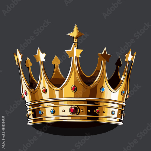 golden crown vector for graphic design needs