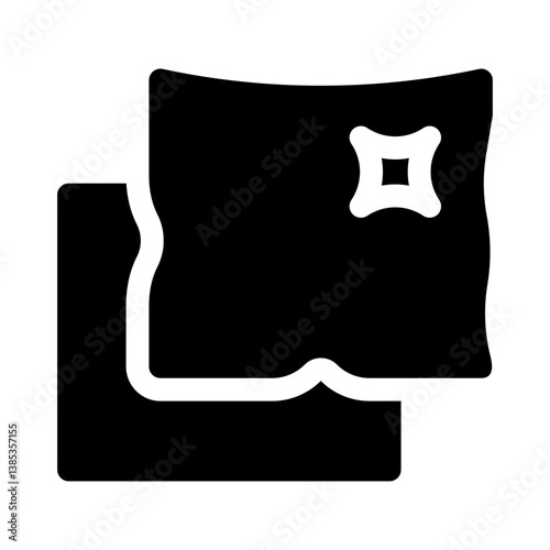 cleaning cloth glyph icon