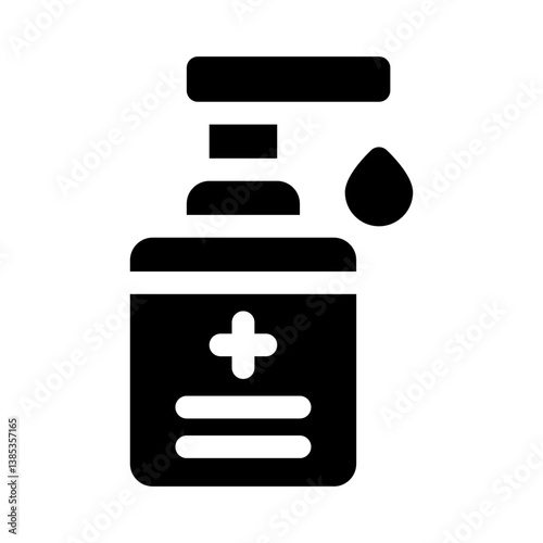 hand sanitizer glyph icon
