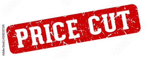 price cut rectangular sign. price cut stamp
