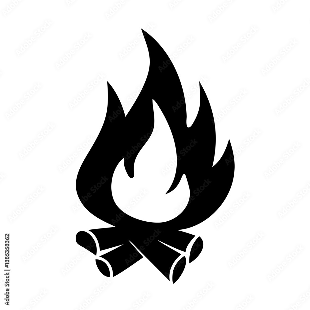 campfire icon, campfire silhouette vector illustration-simple silhouette illustration of campfire, perfect for campfire logos and icons campfire icon, campfire silhouette vector illustration-simple silhouette illustration of campfire, perfect for campfire logos and icons