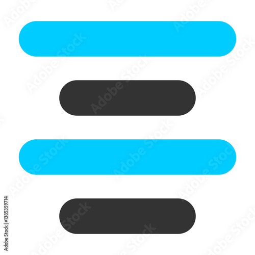 Horizontal Centre Align Flat Icon