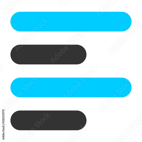 Horizontal Left Align Flat Icon
