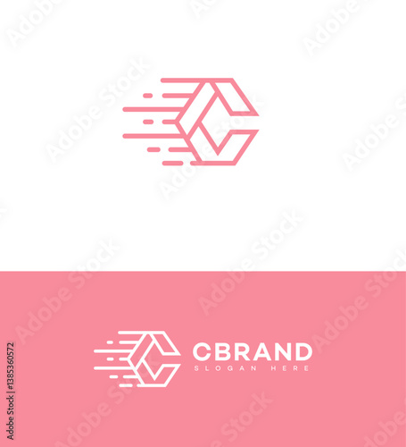  Modern C Letter Logo Design, Speed, Fast, Dynamic