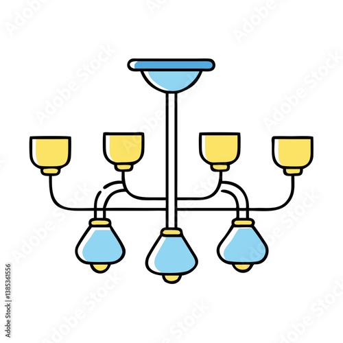 Elegant chandelier lighting fixture with multiple bulbs for home decor and interior design ideas