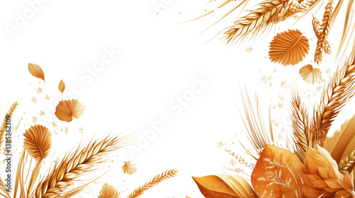 Illustration for Baisakhi Season on White Background – Traditional Harvest Festival Celebration