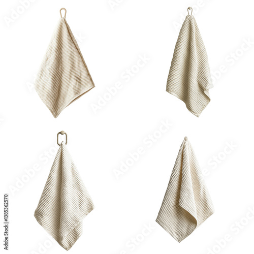 Cream Waffle Weave Kitchen Towel