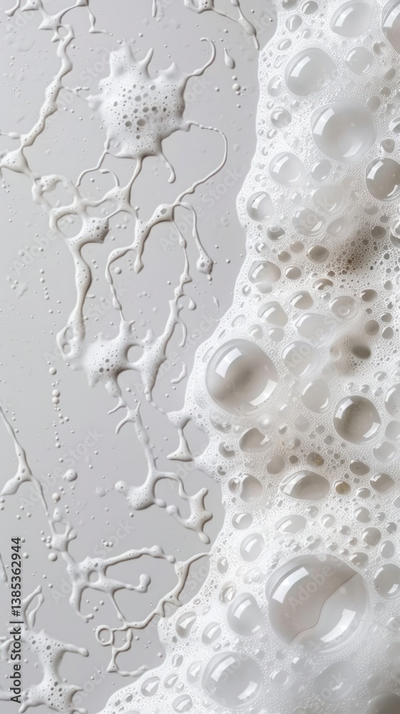 Fototapeta premium Closeup of Cleaning Foam on a Surface