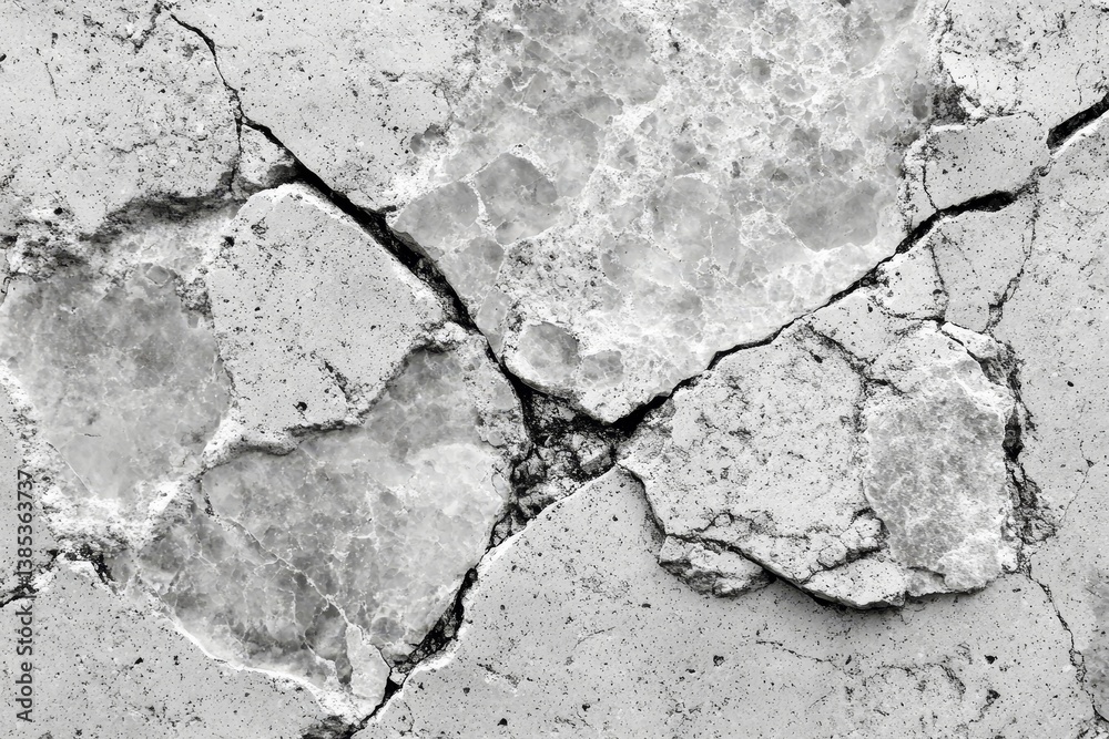 Fototapeta premium Close-up grunge concrete wall grey colour countertop background texture cement stone work, Generative AI