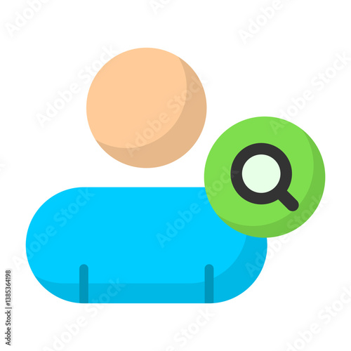Search Contact Flat Icon