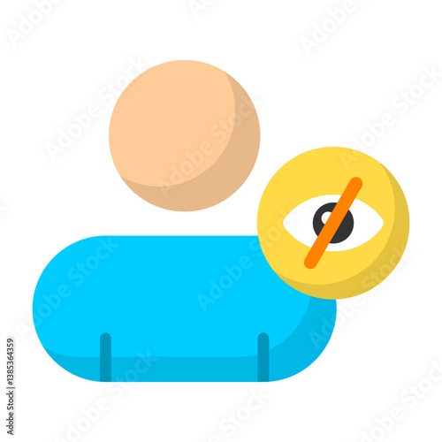 Hide Contact Flat Icon