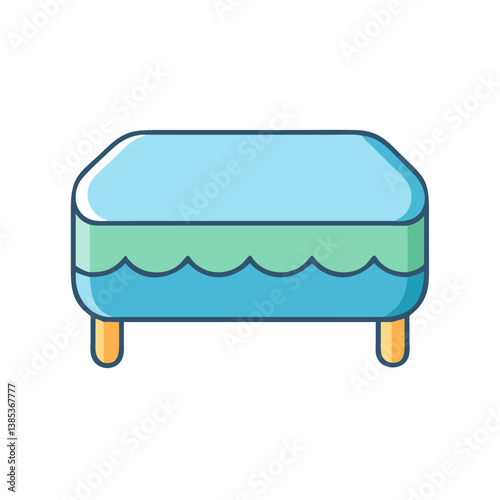 Find stylish ottoman furniture blue and green upholstered ottoman for living room seating and home decor ideas