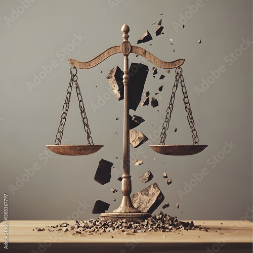 Crumbling Justice Scales