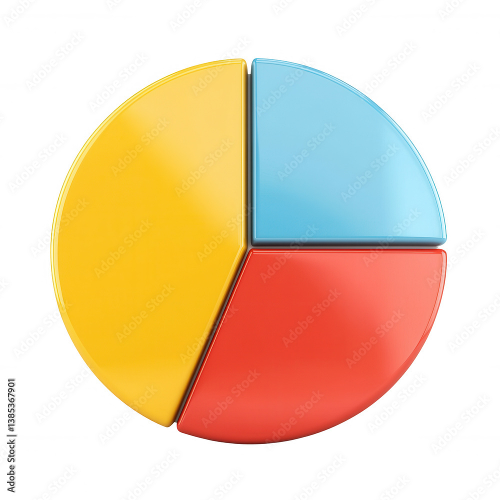 Colorful pie chart illustrating data division and analysis, set against a white isolated background. Colorful pie chart illustrating data division and analysis, set against a white isolated background.