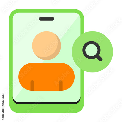Search Contact Flat Icon