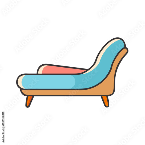 Find comfortable chaise lounge sofa vector illustration for relaxation and home decor ideas now