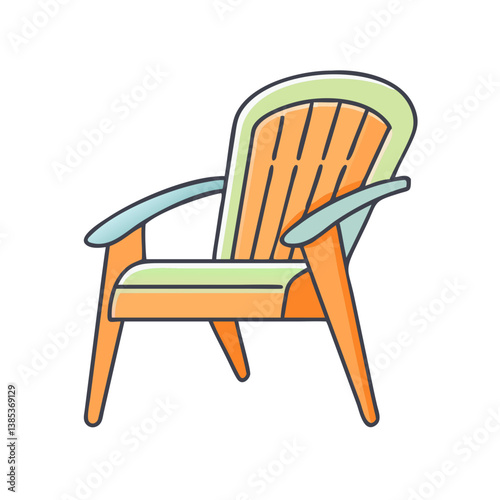 Comfortable outdoor adirondack chair for patio deck garden furniture relaxing summer seating and decor
