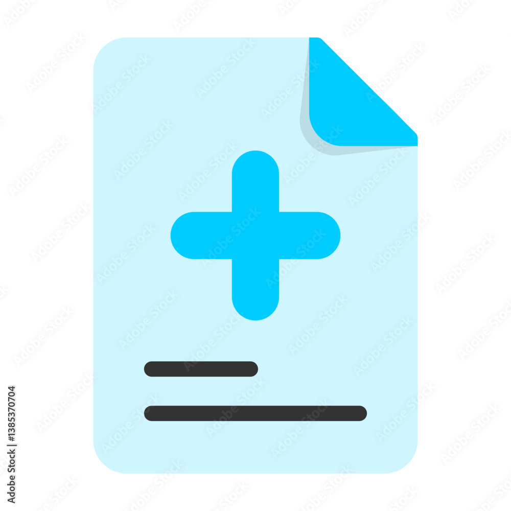 Obraz premium Add Document Flat Icon