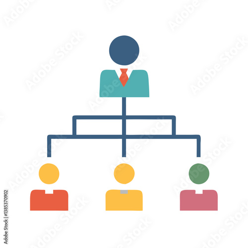  Comprehensive Business Hierarchy Chart Icon