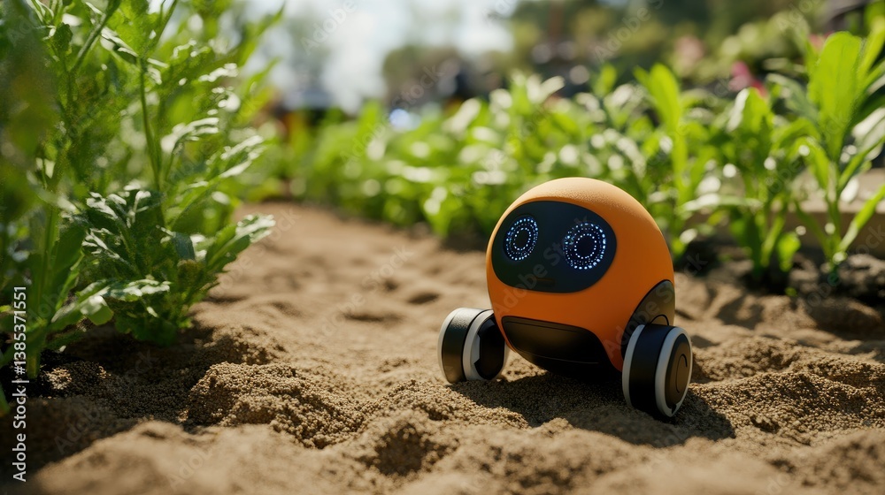 Obraz premium Future robotic farmers concept agriculture harvest transportation