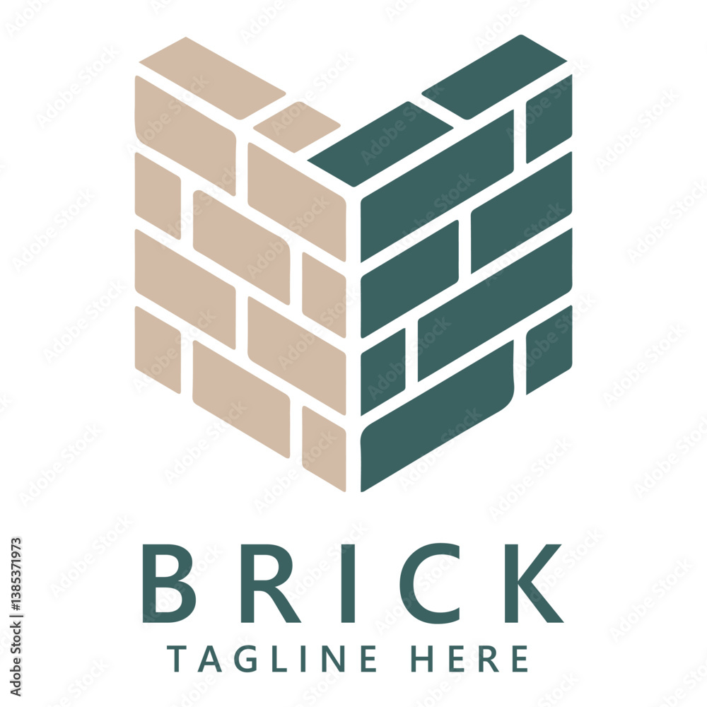 Naklejka premium Brick Creative logo design concepts