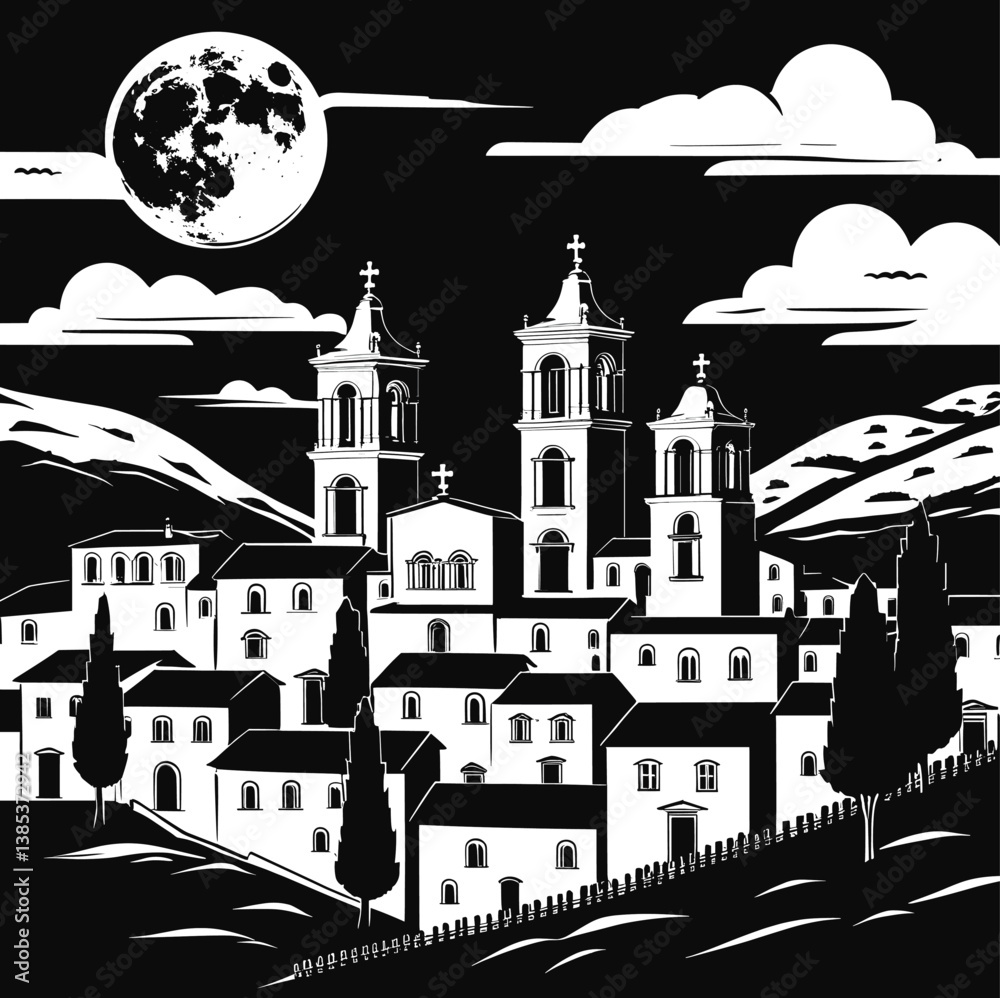 Obraz premium Black and white landscape