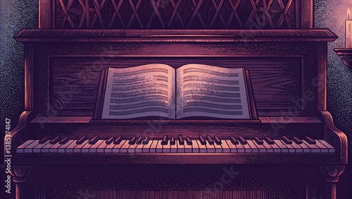 Open Sheet Music on Piano