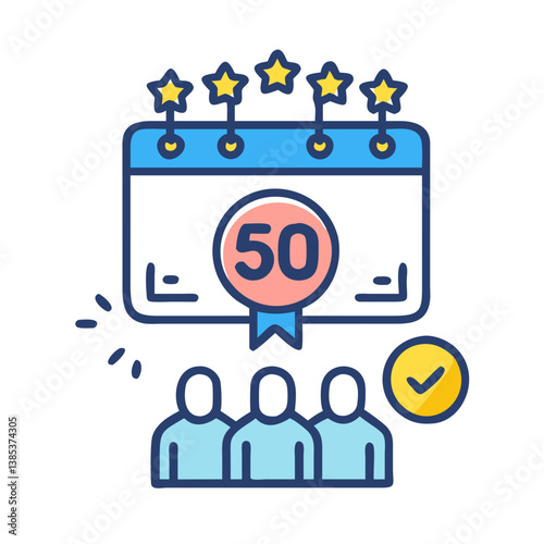  Business Milestone Celebration Icon