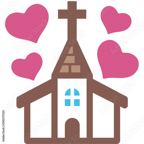 Church with Hearts
