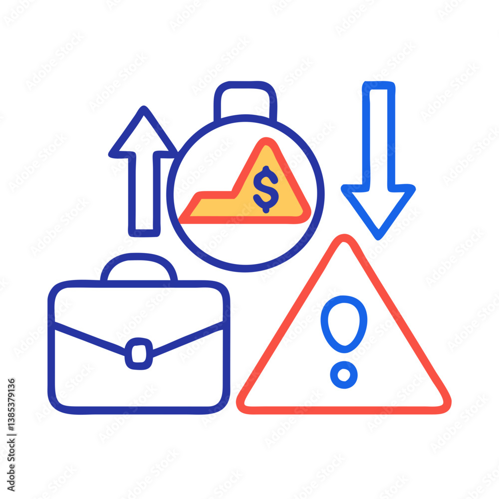 Obraz premium Dynamic Business Risk Icon