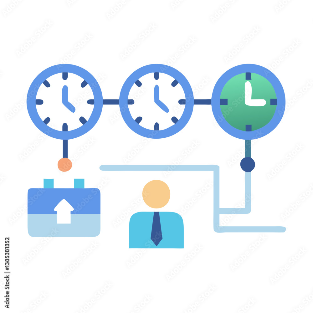 Comprehensive Business Timeline Icon Comprehensive Business Timeline Icon