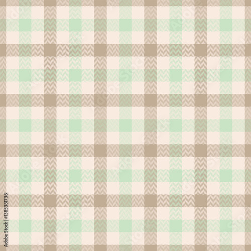 Halftone plaid seamless vector, square fabric texture pattern. International check tartan background textile in light and pastel colors.