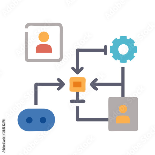  Dynamic Business Workflow Icon