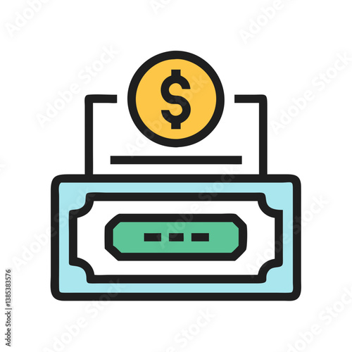  Business Cash Deposit Icon